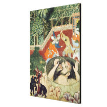 Zumrud Shah falls into a pit and is beaten by gard Gallery Wrap Canvas