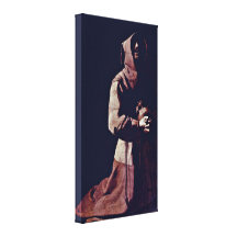 Zurbaran de Francisco - arrodillamiento St Francis Lona Estirada Galerías
