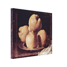 Zurbaran de Francisco - membrillo en una placa de  Impresión De Lienzo