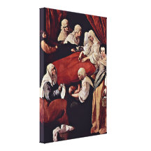 Zurbaran de Francisco - nacimiento de la Virgen Impresión De Lienzo