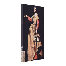 Zurbaran de Francisco - St Rufina de Sevilla Impresion En Lona