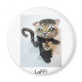 Zuri Anime Leopard Cat LaFF! Fridge Magnets
