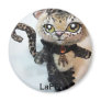 Zuri Anime Leopard Cat LaFF! Refrigerator Magnets