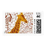 Zuri Gold Giraffe C by Ceci New York Postage Stamp