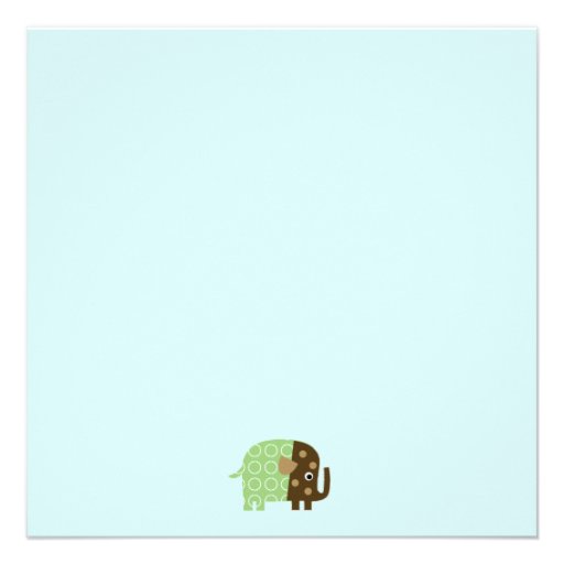 Zutana Striped Elephants Baby Shower Invitation
