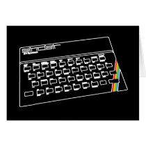 ZX Spectrum line art Greeting Card