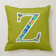Zz Illuminated Monogram throw pillow