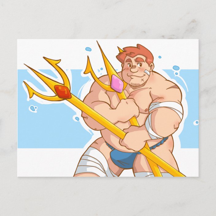 トライデントと褌 Trident Fundoshi Postcard Zazzle Com