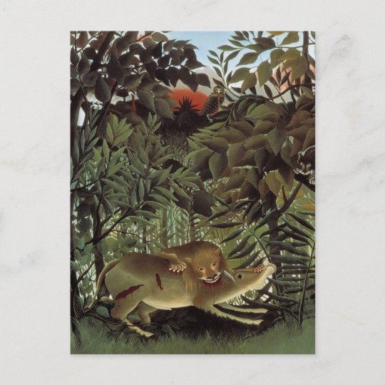 飢えたライオン Postcard Zazzle Com