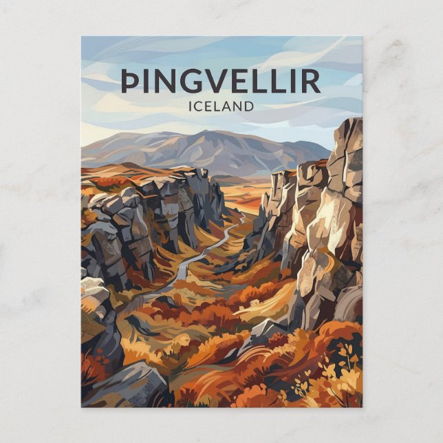 Þingvellir Iceland Postcard (Front)