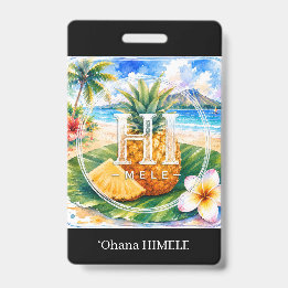 ʻOhana HIMELE Name Badge Pineapple