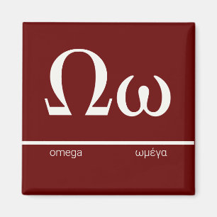 Ω - Γρεεκ Λεττερ ωμέγα - Greek Letter Omega Magnet