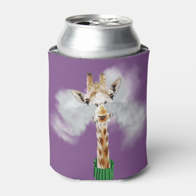 Ω VAPE  | Vaping Giraffe  by VapeGoat™ Can Cooler (Can Front)