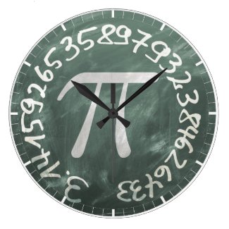 π - number school wall clock, funny mathematics large clock