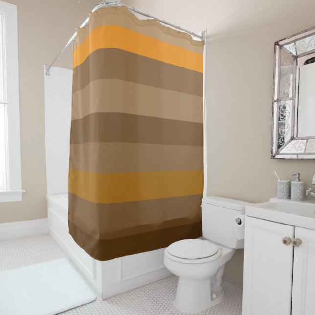 Аesthetic modern geometric pattern shower curtain (In Situ)
