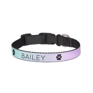 Аqua blue pink gradient ombre pastel Custom name