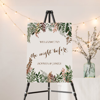 Аutumn Leaves the night before rehearsal dinner Foam Board