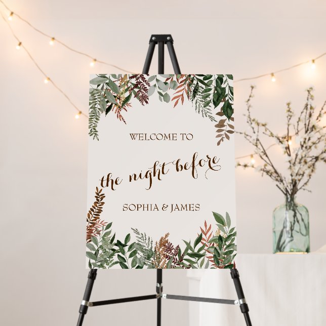 Аutumn Leaves the night before rehearsal dinner  Foam Board (In Situ (Stand))