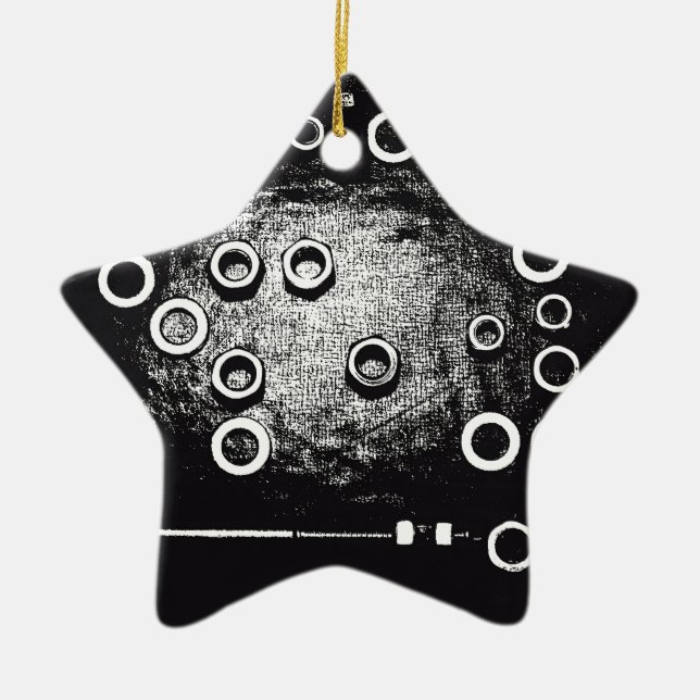 Вolt and nut ceramic ornament (Front)