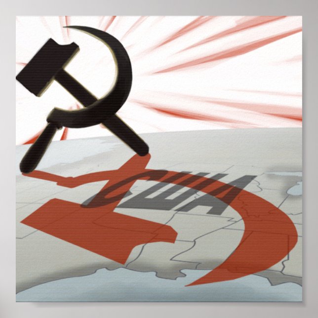 "США" Communist America Poster (Front)