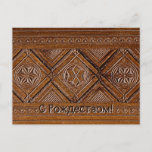 С Рождеством - Russian Carved Wood Box Postcard
