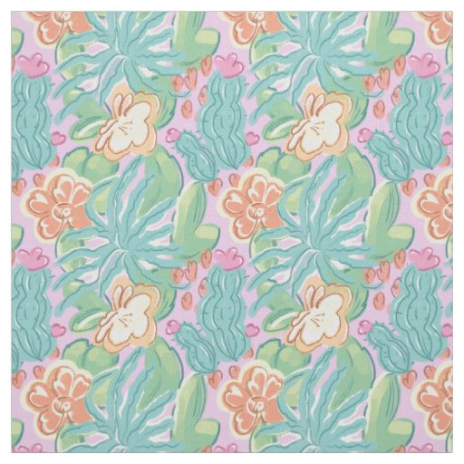 Сacti and plants. fabric