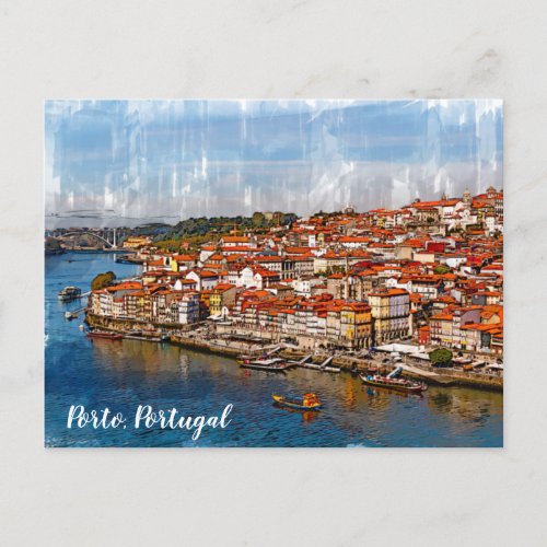 Ðityscape of Porto Douro river Portugal T_Shirt Postcard