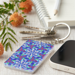 Сollage snowflakes keychain