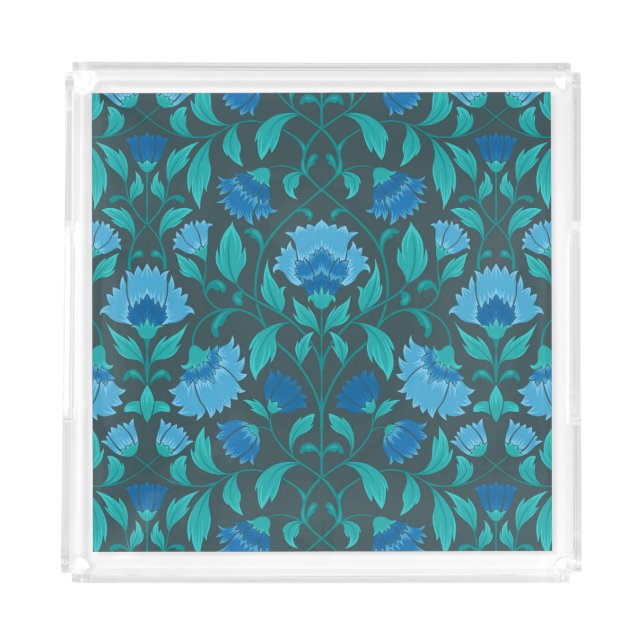 Сornflower pattern acrylic tray (Front)