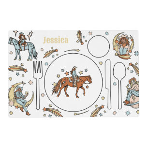 Сowgirl Montessori Placemat Printable