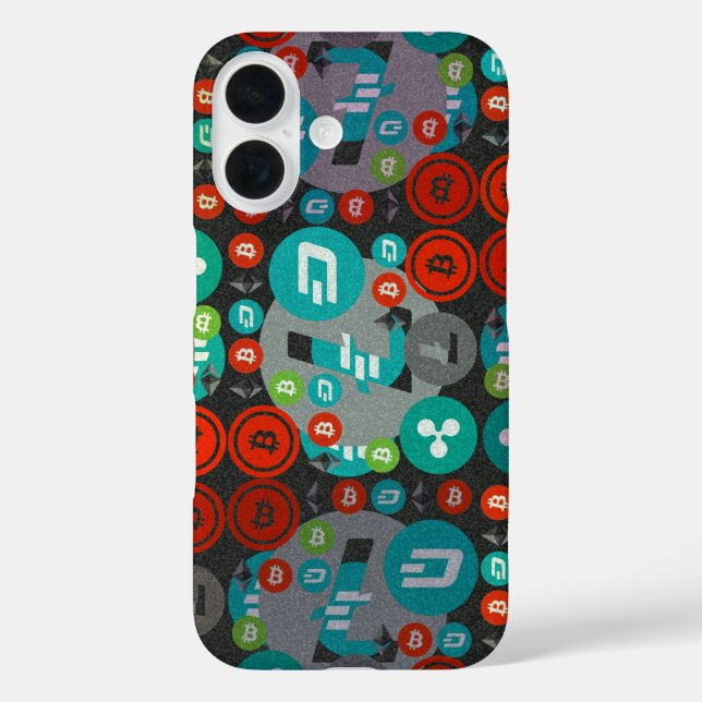 Сryptocurrency pattern Case-Mate iPhone case (Back)