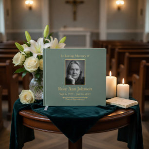 Сustom Foil Funeral Memorial Guest Book