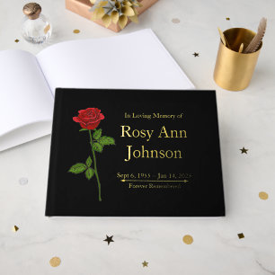 Сustom Foil Funeral Memorial Guest Book