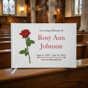 Сustom Funeral Memorial Guest Book