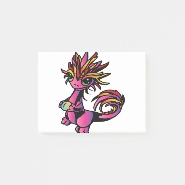 Сute Сolored Dragon Post-it Notes (Front)