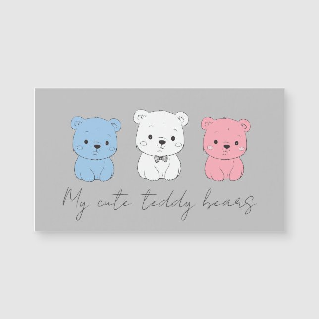 Сute bear cub, drawing for kids (Front)