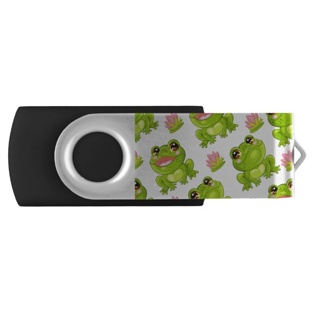 Сute cartoon frogs flash drive (Front)