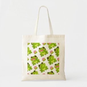 Сute cartoon frogs tote bag