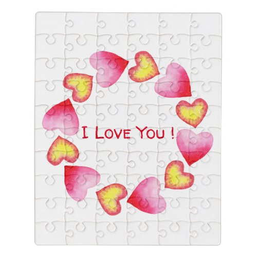 Сute  Romantic I Love You Valentines Day    Jigsaw Puzzle