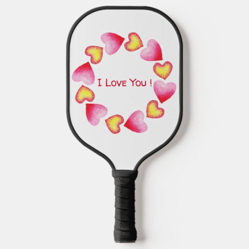 Сute  Romantic I Love You Valentines Day  Pickleball Paddle