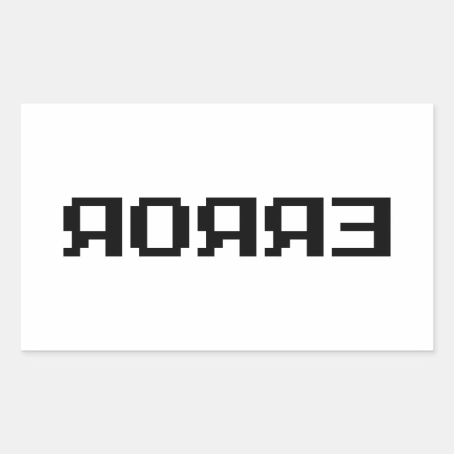 ЯOЯЯƎ | ERROR RECTANGULAR STICKER (Front)