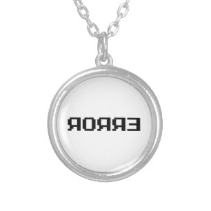 ЯOЯЯƎ   ERROR SILVER PLATED NECKLACE