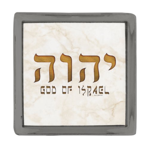  Yehweh Tetragrammaton Gunmetal Finish Lapel Pin