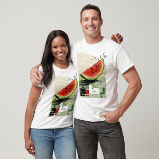 بطيخ فلسطين Palestine Watermelon Red White Green T-Shirt