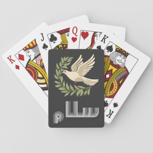 سلام PEACE DOVE Justice Takes Flight Poker Cards