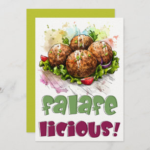 فلافل Falafel Hummus Arabic Vegan Healthy Food Invitation