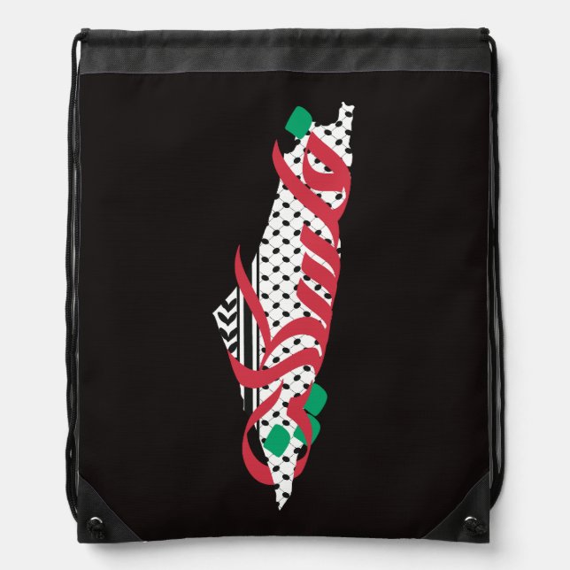 فلسطين Palestine  Drawstring Bag (Front)