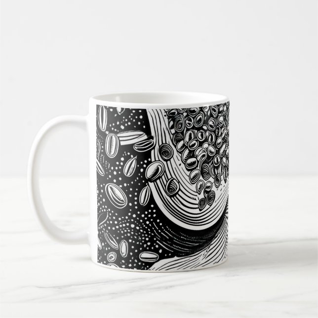 قهوة coffee beans with arabic calligraphy brush coffee mug (Left)
