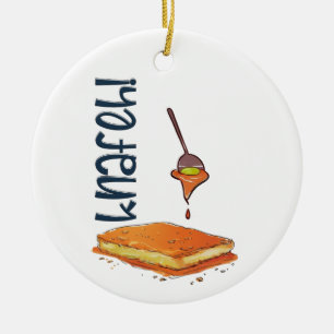 كنافة Arabic Knafeh Kunafa Middle Eastern Sweets Ceramic Ornament