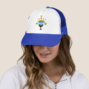 ♥ټ☘Crowned Irish King Cat Fabulous Stylish Classic Trucker Hat